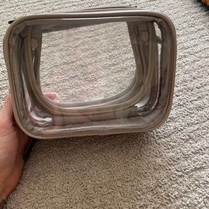 Calpak mini clear cosmetic case toiletry bag